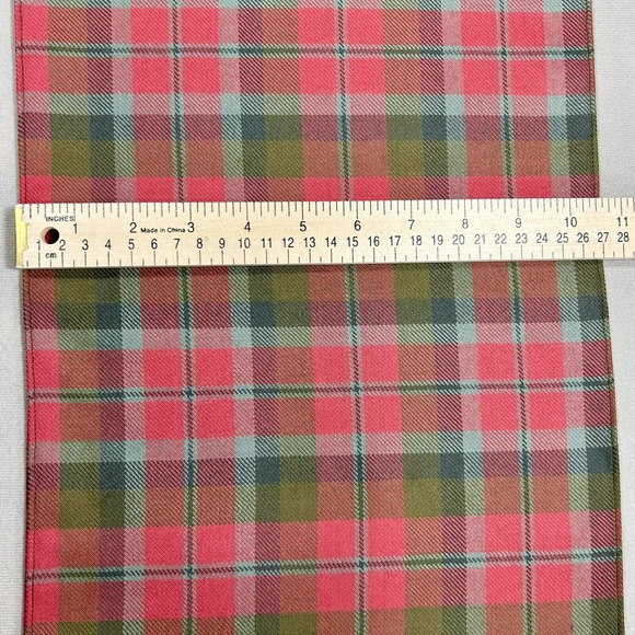 Lochcarron of Scotland Scarf Red Green Tartan Plaid Preppy Wool 90"x 10.5" - Picture 5 of 8
